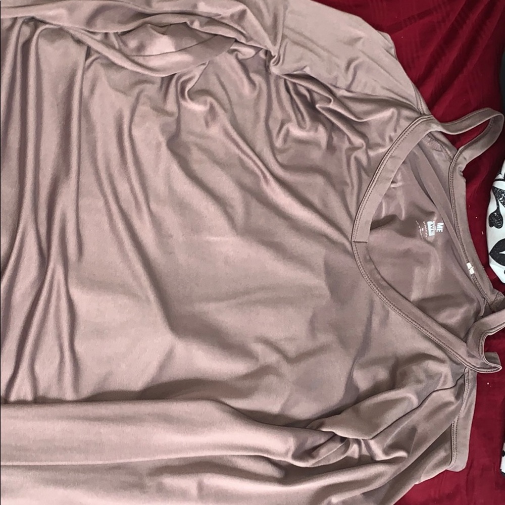 light pink long sleeve blouse